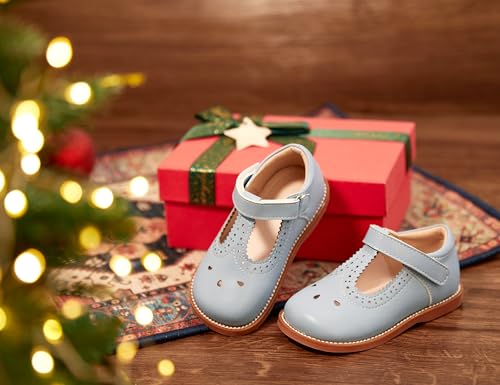 Image of GINFIVE Toddler Girls Dress Shoes Little Kids Flats School Mary Janes Shoes