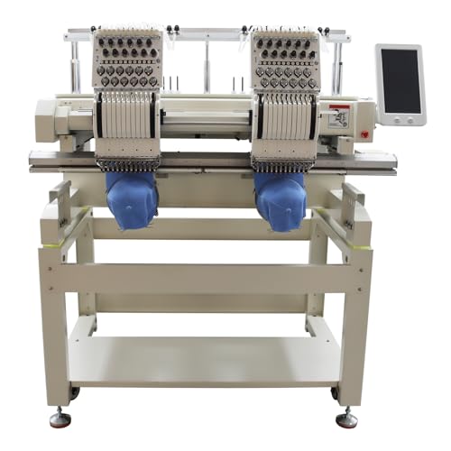 EQCOTWEA Commercial Embroidery Machine with 12 Needles Automatic Embroidery Machines
