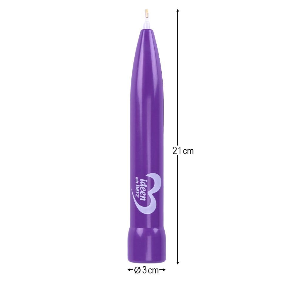 Ideen mit Herz kabelloser Diamond E-Painter |wiederaufladbar | elektrischer Diamond Painting Stift mit integrierter Vakuum-Pumpe | saugt Diamond Painting Steine an (Packung mit 2)