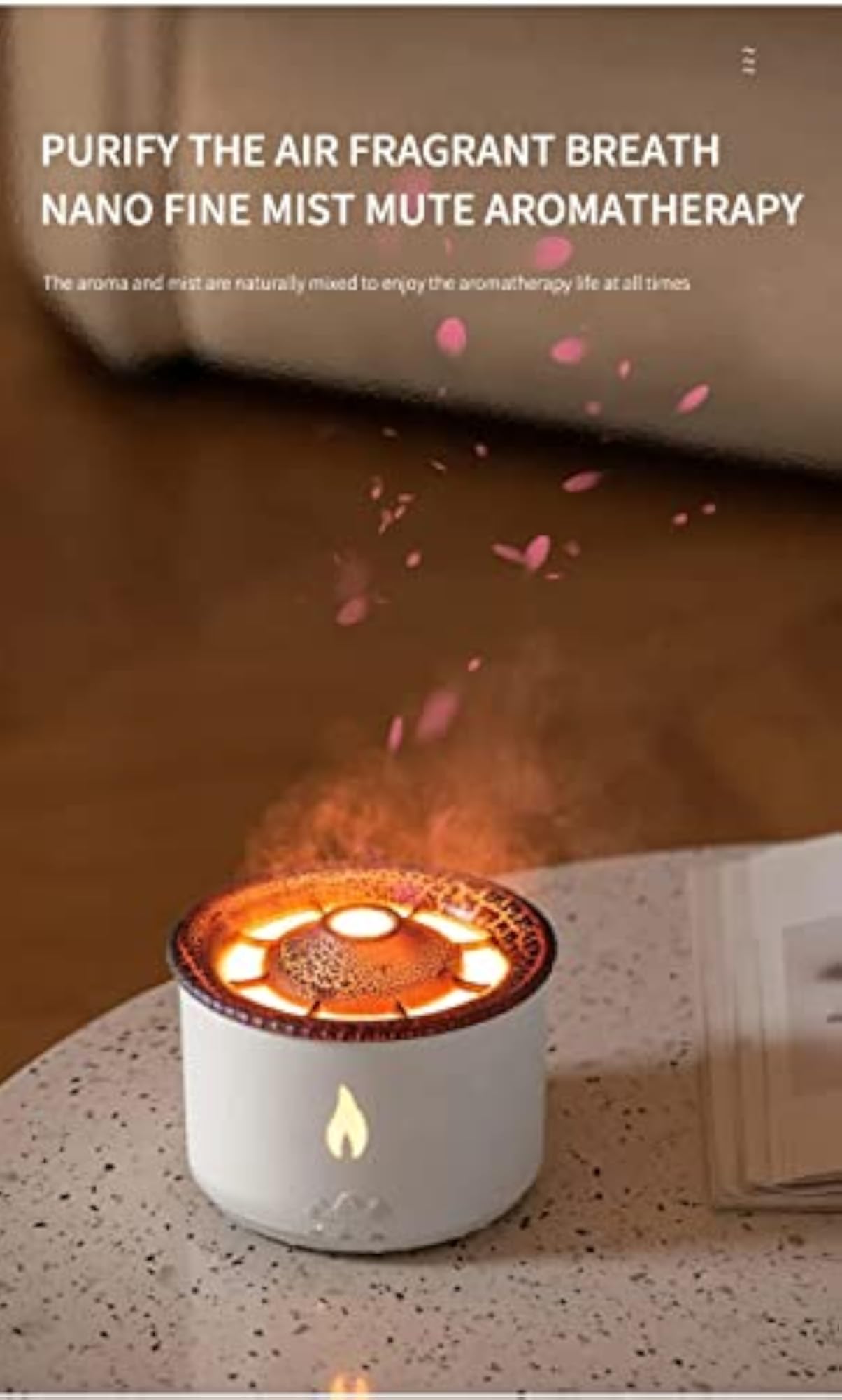 Essential Diffusers Volcano Flame Aroma Diffuser for Home