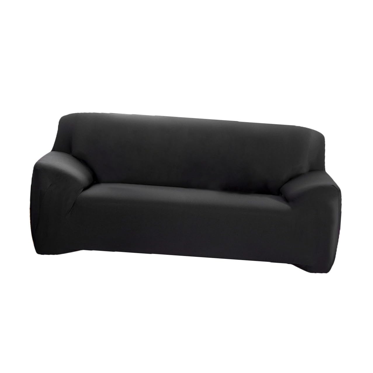 Housse de canapé extensible noire pour préserver le mobilier du salon