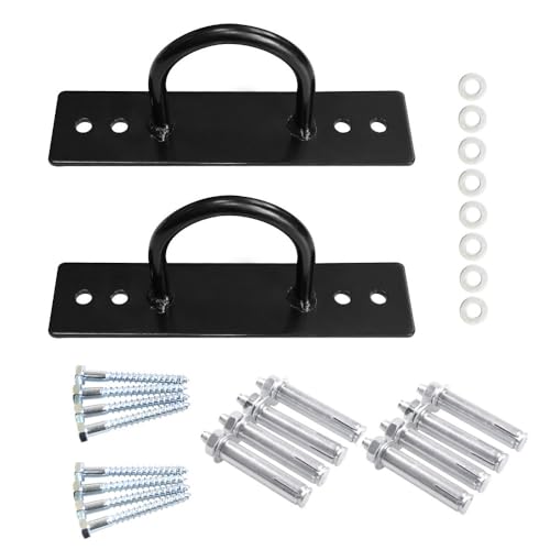 Soporte para cuerda de fitness, 2 piezas, juego de soporte de pared y techo, anclaje robusto para entrenamiento de eslingas, columpios de yoga y hamacas