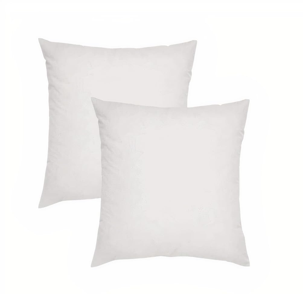 Hollowfibre Polyester Throw Pillows Insert (Pack of 2, White) Bed and Couch Pillows Indoor Decorative Cushions Filler Filled Scatters Pads (36x36nches(90x90cm) pack2)