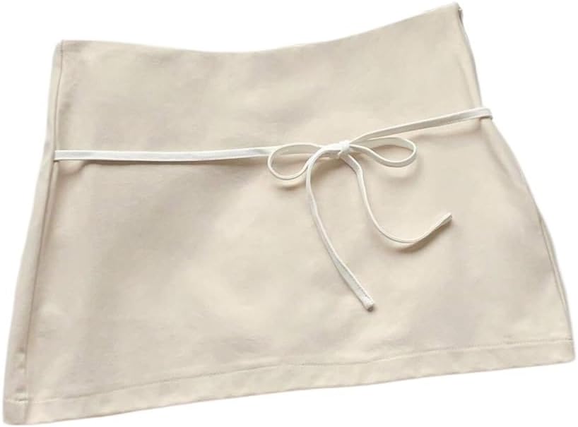 Women's Casual Low-Rise Zipper Mini Skort Straight Skirt for Spring/Summer