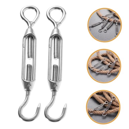 FOMIYES 5 piezas Tensores de Cable de Acero Inoxidable 304 M5 con Gancho y Ojal para Tensión de Cable, Cercas, Carpas e Instalaciones Industriales miniatura 7