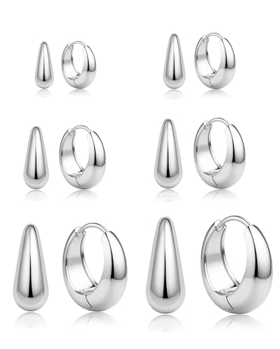 Petites boucles d'oreilles créoles au bureau comme en soirée avec ce lot de 6 paires élégantes