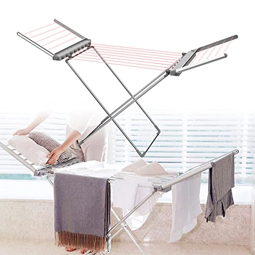FC-LY 230W Wäschetrockner - Beheizte Kleidung Airer Tragbares Handtuch Elektrische Erhitzte Kleidung Trocknungsregal Faltbar Innenräume Wäsche Trocknungsgitter Energie Sparen Schnelles Trocknen Cover