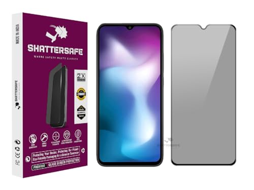 Image of Anti-Spy Privacy Tempered Glass Compatible For Redmi 9 Activ / 9A Sport / 9i Sport [Pack of 1]. Anti-Scratch, Edge-to-Edge Protection With Easy Installation Kit & Case Friendly Fit.