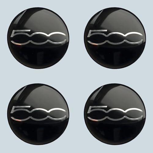 WUDILIYI 4 Pezzi Coprimozzi Copricerchi con Logo Adesivo per Fiat