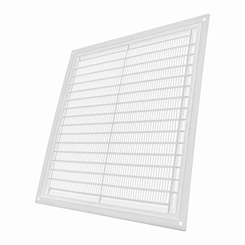 10" X 10" Inch Plastic Ventilation Grille With Insect Mesh. Hvac. Indoor And Outdoor Vent Cover. Does Not Include Screws #TOP4