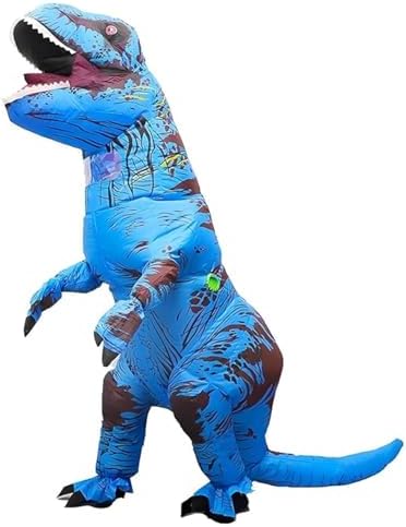 Qshine Adults T-Rex Inflatable Costume Dinosaur Blow up Halloween Outfit