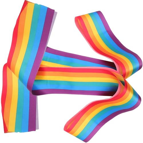 BESTonZON Bandas Arcoíris Lgbt 2 Piezas Cintas Unisex para Hombro Accesorio para Fiestas y Desfiles del Orgullo Diseño Ligero y Tamaño Ajustable Adecuado para Celebraciones Pride