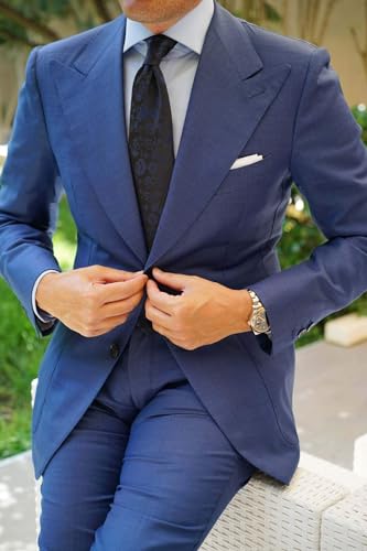 Image of OTAA Floral Necktie Casual Ties for Men - Perfect Neck Tie for Groomsmen Wedding Ties or Formal Occasions