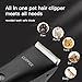 Tileon Dog Grooming Cilppers,Handy & Powerful Pet Electric Hair Trimmer Kits Waterproof Cordless Rechargeable Grooming Shavers for Small Dogs and Cats Black