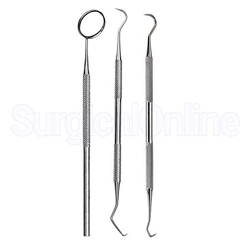 3 PC Basic Dental Instruments Set Mirror Explorer C. Plier by SurgicalOnline