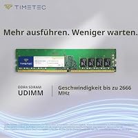 Timetec Premium 16 GB KIT (2x8 GB) DDR4 2666 MHz (PC4-2666V) PC4-21300 UDIMM Desktop-RAM – Non-ECC Unbuffered, 288 Pin, 1,2 V, CL19 DIMM-Speichermodul – Ansicht 2