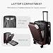 LEVEL8 Koffer Trolleys Leicht ABS+ PC Handgepäck Hartschalen-Koffer Trolley Rollkoffer Reisekoffer Erweiterbar, TSA, 4 Rollen, 55cm, 36-42 Liter, Rot