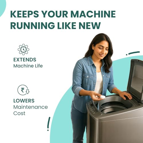 Image of Happi Planet | Washing Machine Cleaner & Descaler Tablets | 8 Tablets | Removes Tough Grime, Limescale & Soap Scum | Used for Top & Front Load | Protects Clothes from Residue