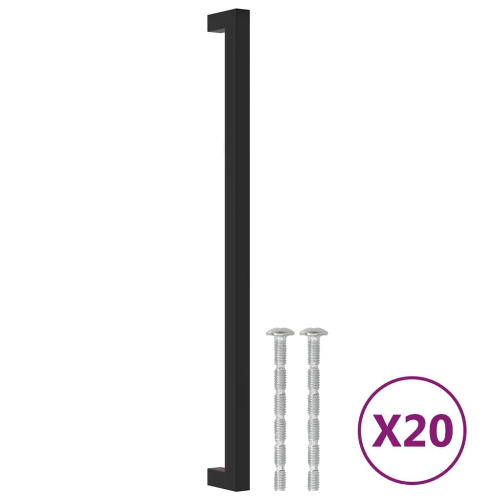 Maniglie per Mobili 20 pz Nere 320 mm in Acciaio Inox,Maniglie Moderne,Maniglie Cassetti,Maniglie per Mobili-3203657