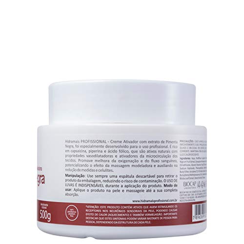 HIDRAMAIS CREME MASSAGEM MODELADORA PIMENTA NEGRA 500G