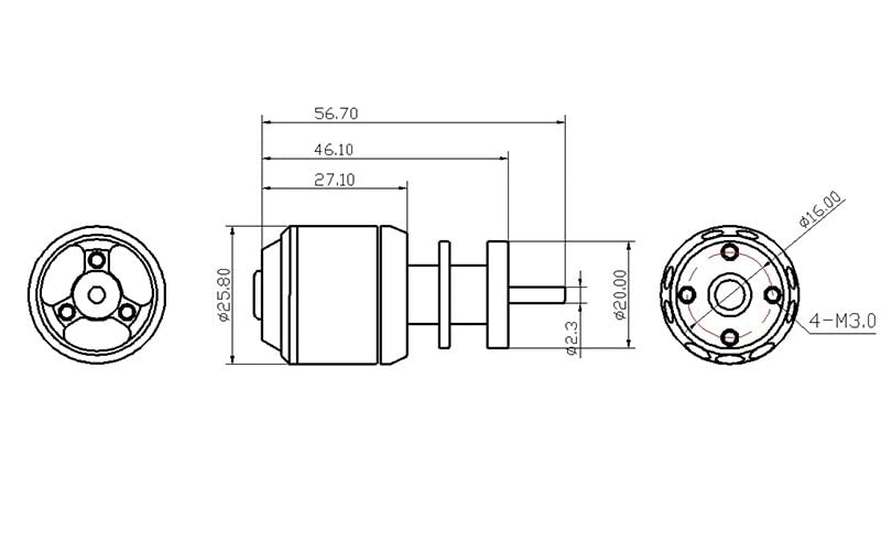 for QX-Motor QF2611 3500KV 4500KV Brushless Motor 55mm 64mm Ducted Fan Jet EDF 3-4S Lipo for RC Airplane FPV Drone Engine (Color : 64mm 4500KV Motor)