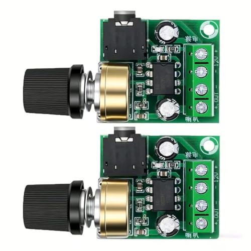 VISSQH 2 Stück LM386 Mini Leistungsverstärkermodul,DC 3V-12V Audioverstärker-Board 10W LM386 Digitaler Audioverstärker für DIY