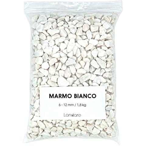 Grava Blanca 1,8kg - Piedras Decorativas para Acuario, Jarrones, Macetas - Landare Cover