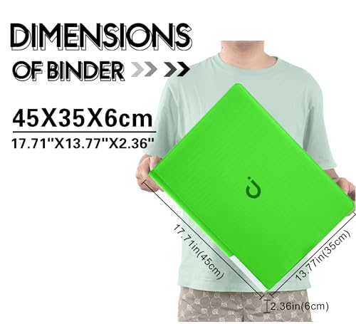 Image of Premium Card Binder 16 Pocket - Fits 1600 Cards,4X4 Ringless Card Album with Sleeves for Trading Cards & Sports Cards(Model C,Brilliant Green)