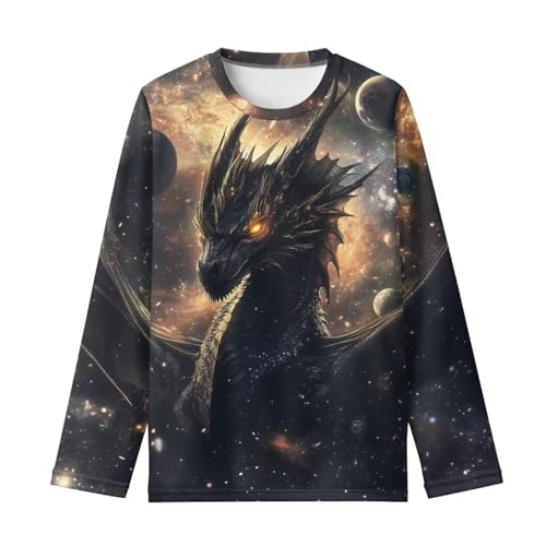 Long Sleeve Shirts for Boys Athletic Shirts Crewneck Pullover Tops 3-16 Year Old2