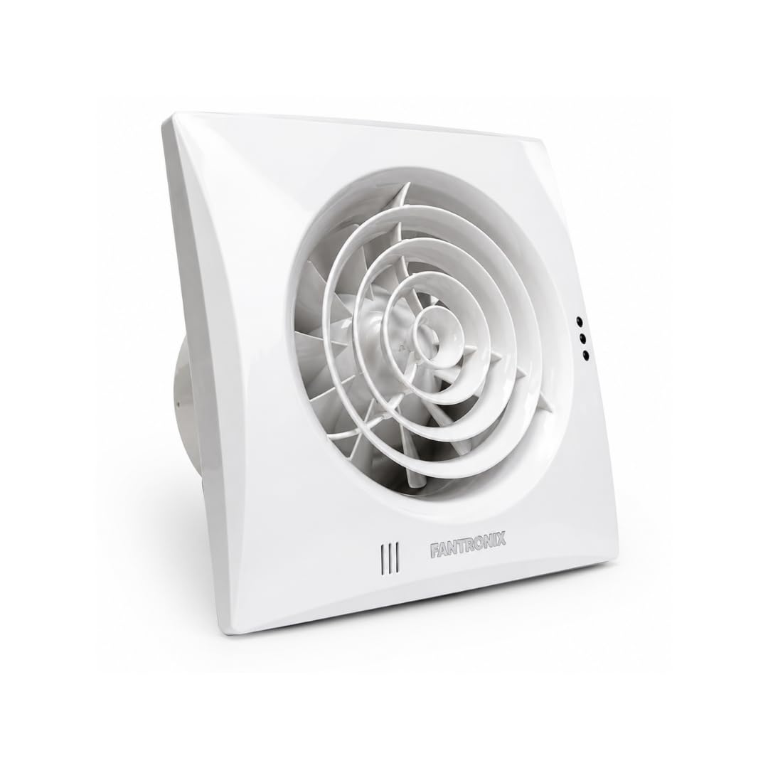 Fantronix 100 mm (4”) DC Bathroom Extractor Fan with PIR Motion Sensor – Energy-Efficient Ventilation for Bathrooms, Wet Rooms & Kitchens