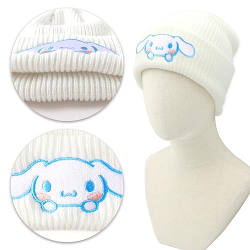 Ohjijinn Anime Beanie Cute Kawaii Beanie Knit Hats, Funny Beanie Hat Winter Skiing Slouchy Warm Cap for Women Girls - Image 4
