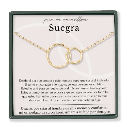 HOPE LOVE SHINE - Mother of the Groom Gift from Bride Spanish - Wedding, Mother in Law Necklace, Jewelry 16+2