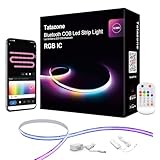 Tatazone 6.56ft Bluetooth RGB+IC COB Led Strip Light with App, Chasing COB Light Strip, Segmented Control, Music Sync, Color Changing Led Lights for Home Decor, Gaming, Cabinet, Desk
