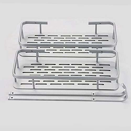 Porta Shampoo Duplo Prateleira Suporte Banho Banheiro Parede Chuveiro Aluminio Sabonete