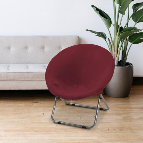 Funda elástica para silla tipo platillo color marrón individual 5
