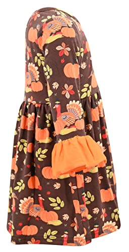 Image of Girls Long Sleeve Ruffled Dresses for Toddlers and Kids