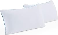 Linenspa Shredded Gel Memory Foam Pillows Queen Size 2-Pack - Cooling, Adjustable Support for Side, Back & Stomach Sleepers, CertiPUR-US Certified