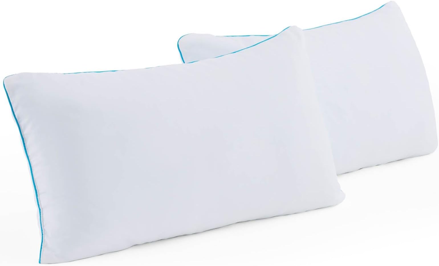 Linenspa Two Pack Shredded Gel Memory Foam Pillow, Queen Size – Cooling Bed Pillow – Soft and Supportive – Side, Stomach, and Back Sleepers – Pack of 2 – CertiPur Certified