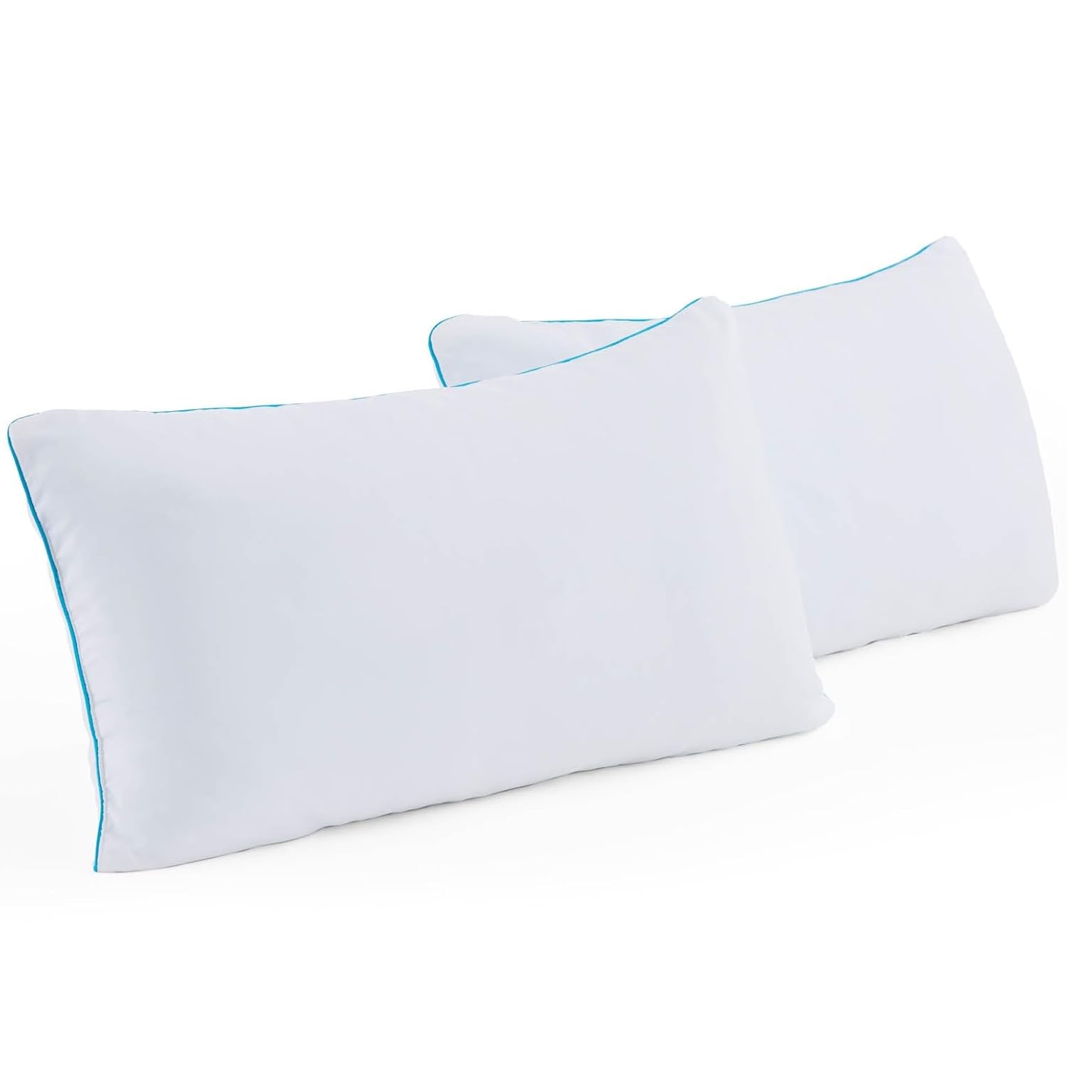 Linenspa Two Pack Shredded Gel Memory Foam Pillow King Size Cooling Bed Pillow Soft and Supportive Side Stomach