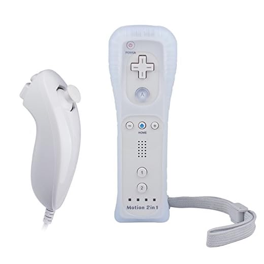 Wii Remote with Wii Motion Plus Inside | Shock Wii Nunchuk Controller | Compatible Nintendo Wii, Wii U