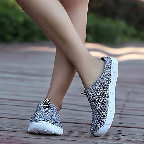Womens Garden Clogs Shoes Comfortable Slip On Lightweight Summer Sandals Lady Rubber Mules Anti Slip Beach Pool Water Clog Quick Drying Kitchen Yard Walking Home Slippers Classic Clog Gray 38 #TOP5