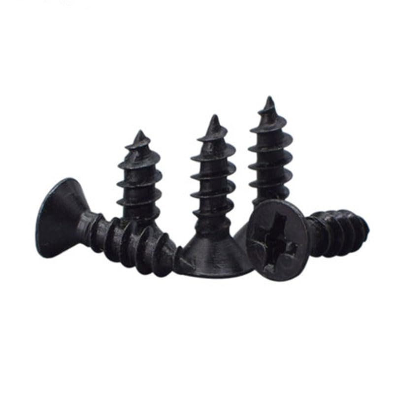 Generic 100PCS Phillips Screw Countersunk Head Self-Tapping Screws Flat Head Bolts Black M3 M4 - (Size: M4 x20mm)
