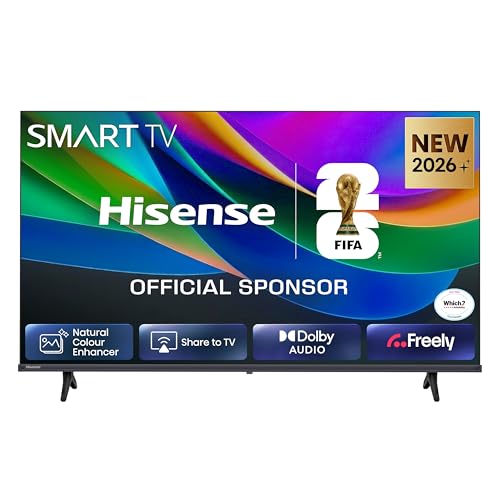 Image of Hisense 40" 40E4STUK LED Full HD Smart TV with Freely, Netflix, Disney+ and YouTube - Natural Colour Enhancer, Dolby Audio, Share to TV, Noise Reduction, Game Mode, DTS Virtual: X, Smart Home Ready