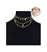 Masedy 18K Gold-Plated Layered Choker Necklace for Women Teen Girls Pendant Necklace Adjustable
