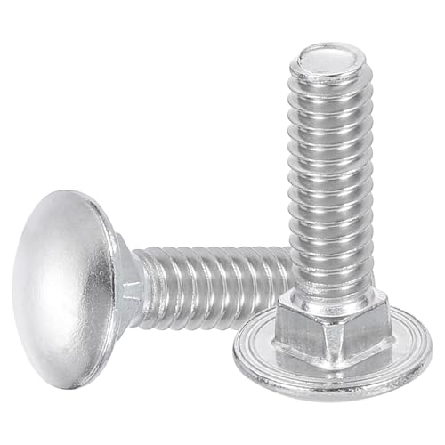 Pernos de carro uxcell para reparar estructuras exteriores sin óxido tornillos 304 plata 25 unidades