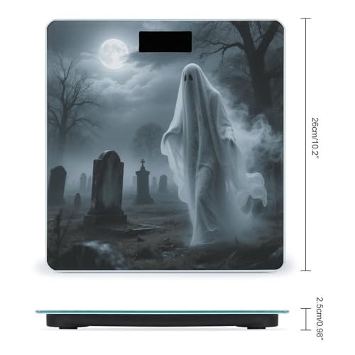 Báscula digital de baño con diseño Halloween Fantasma miniatura 2