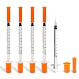 30PACK U-100 1ml Syringes with Needle, 30G 5/16'' (8mm) 1cc Syringe, Disposable Individual Wrapped Lab Supplies