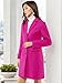 Allegra K Women's Winter Coats 2025 Single Breasted Long Trench Coat Jackets X-Small Hot Pink