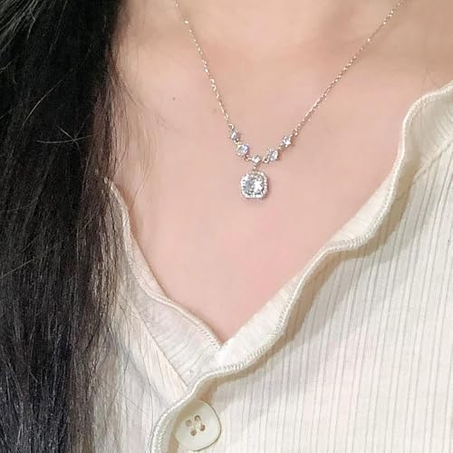 Image of 1 Carat IGI Certified Lab Grown Diamond | Martina Solitaire Lab Diamond Necklace 18K White Gold | FG-VS1-VS2 Quality Jewelry Necklace For Women