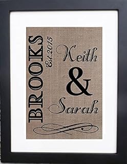 Home owner Initial Monogram Burlap Print Wall Decoration, Customize Burlap Print, Personalized Housewarming Gift, Burlap Prints Only